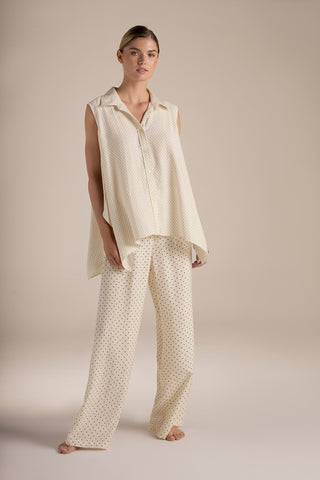 Touché Colombia, Pijama pantalón marfil, Pijamas, Ropa de descanso para mujer