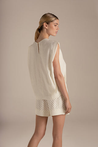 Touché Colombia, Pijama short marfil, Pijamas, Ropa de descanso para mujer
