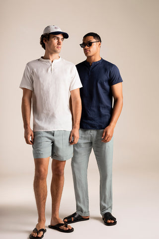 Îlot Colombia, Camiseta Jamaica azul y blanca, Shorts y Pantalón azul para hombre, Verano, Ropa de playa para hombre, Para toda ocasión, Gorra, Gafas, Sandalias