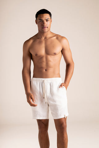 Îlot Colombia, Shorts Costa blanco para hombre, Verano, Playa, Ropa de hombre