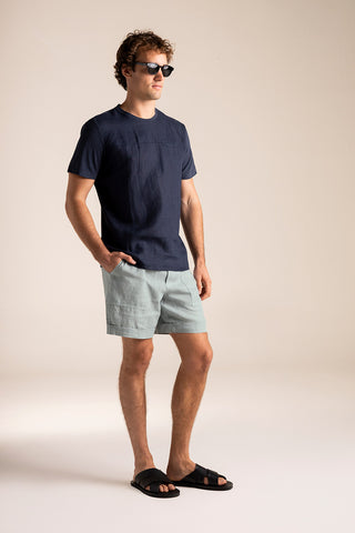 Îlot Colombia, Camiseta azul, Shorts azul, Verano, Playa, Ropa para hombre