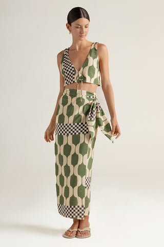 Balnéaire Colombia, Top corto, Falda pareo, Ropa de playa mujer, Playa, Verano