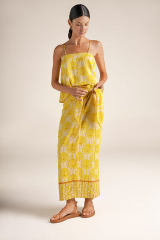 Touché Colombia, Balneaire, Top de tiras y falda pareo, Ropa de playa mujer, Verano, Playa, Salida de baño, Sandalias, Accesorios mujer