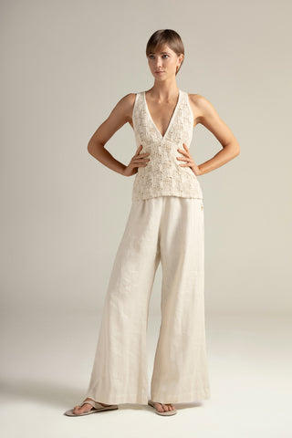 Touché Colombia, Top de tiras, Pantalón amplio, Ropa de playa mujer, Verano, Playa