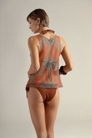 Touché Colombia, Top manga corta, Ropa de playa mujer, Verano, Playa