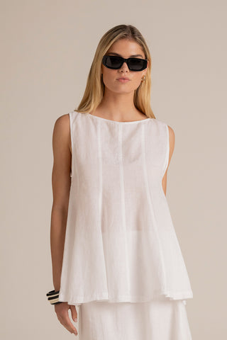 Touché Colombia, Balneaire, Top manga corta blanco, Ropa de playa mujer, Verano, Playa, Vacaciones