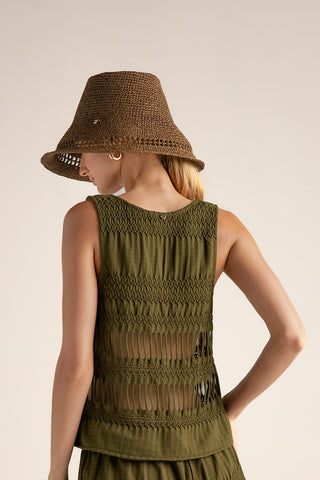 Touché Colombia, Balneaire, Top manga corta, Ropa de playa mujer, Verano, Playa, Salida de baño