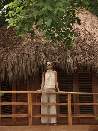 Touché Colombia, Top manga corta, Pantalón, Ropa de playa mujer, Verano, Playa