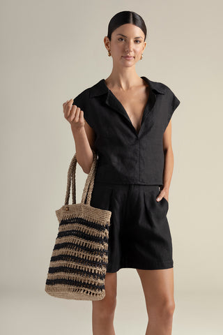 Touché Colombia, Top manga corta, Short, Ropa de playa mujer, Bolso, Verano, Playa