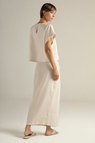 Touché Colombia, Top manga corta, Falda pareo, Sandalias, Ropa de playa mujer, Verano, Playa