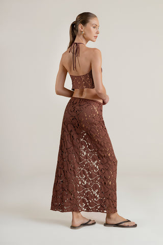 Balnéaire Colombia, Top halter, Falda pareo, Ropa de playa mujer, Playa, Verano