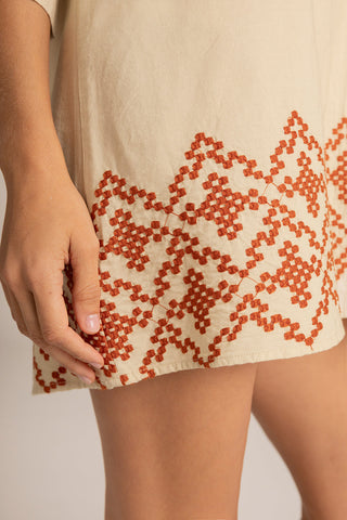 Touché Colombia, Balneaire, Vestido corto marfil, Ropa de playa mujer, Verano, Playa, Vacaciones