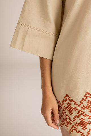 Touché Colombia, Balneaire, Vestido corto marfil, Ropa de playa mujer, Verano, Playa, Vacaciones