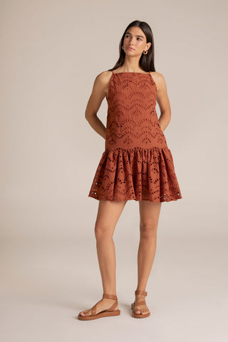 Touché Colombia, Balneaire, Vestido corto café, Ropa de playa mujer, Verano, Playa, Vacaciones