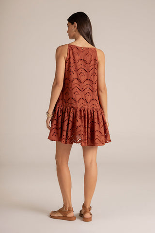Touché Colombia, Balneaire, Vestido corto café, Ropa de playa mujer, Verano, Playa, Vacaciones