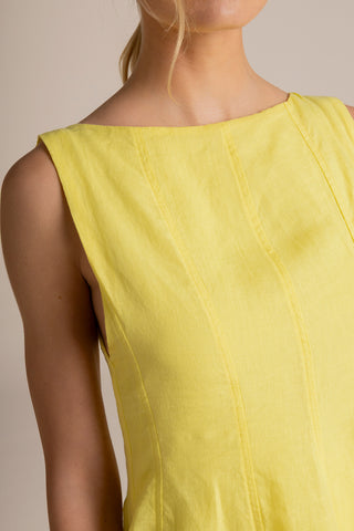 Touché Colombia, Balneaire, Vestido corto amarillo, Ropa de playa mujer, Verano, Playa, Vacaciones