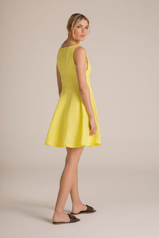 Touché Colombia, Balneaire, Vestido corto amarillo, Ropa de playa mujer, Verano, Playa, Vacaciones