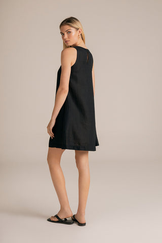 Touché Colombia, Balneaire, Vestido corto negro, Ropa de playa mujer, Sandalias, Verano, Playa, Vacaciones