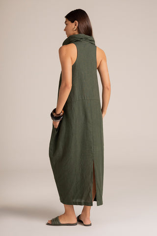 Touché Colombia, Balneaire, Vestido largo verde, Ropa de playa mujer, Verano, Playa, Vacaciones