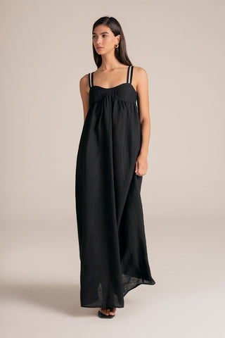 Touché Colombia, Balneaire, Vestido largo negro, Ropa de playa mujer, Verano, Playa, Vacaciones