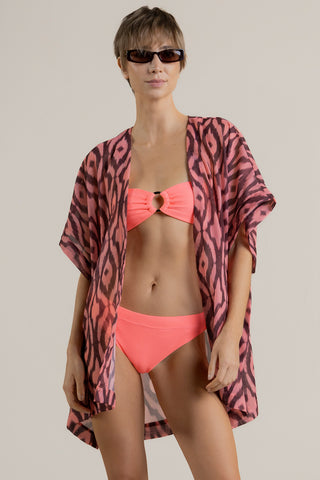 Balnéaire Colombia, Cover up corto, Ref. 0A28053, Salida de baño, Ropa de playa, Túnicas, Bikini top strapless, Ref. 0B15S53, Bikini bottom clásico, Ref. 0P15S53, Vestidos de baño mujer, Bikinis, Ropa playa mujer Touché, Verano