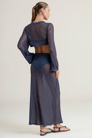 Balnéaire Colombia, Top manga larga, Ref. 0A32A53, Falda larga, Ref. 0F05A53, Salida de baño, Ropa de playa, Camisas, Faldas-Pareos, Ropa playa mujer Touché, Verano