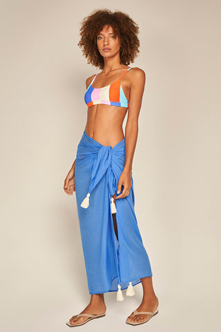 Balneaire, Pareo largo con borlas, Ref. 0A94A23, Ropa de playa, Faldas-Pareos