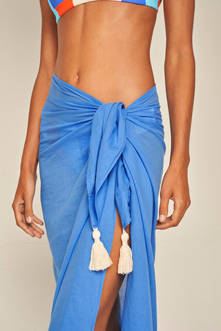Balneaire, Pareo largo con borlas, Ref. 0A94A23, Ropa de playa, Faldas-Pareos